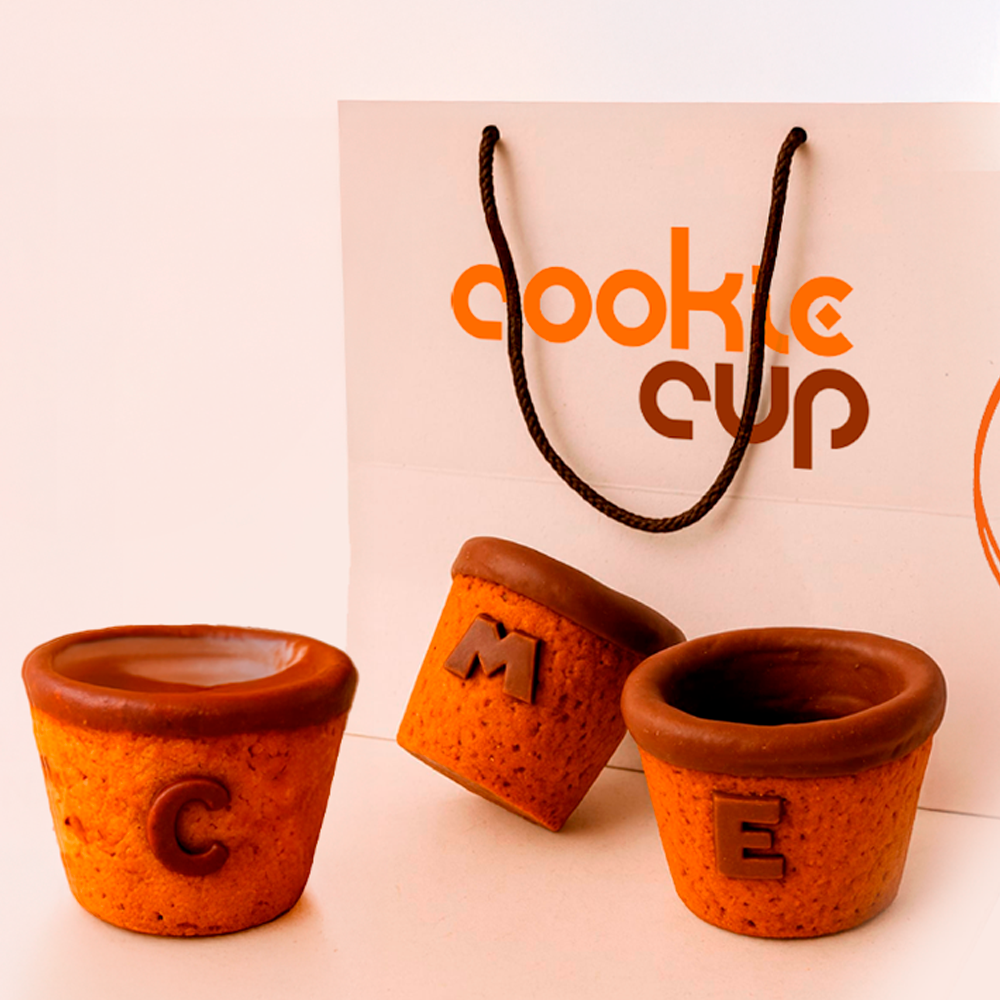 COOKIE CUP SABOR COOKIE COM LETRA PERSONALIZADA - 6 UNIDADES (P)