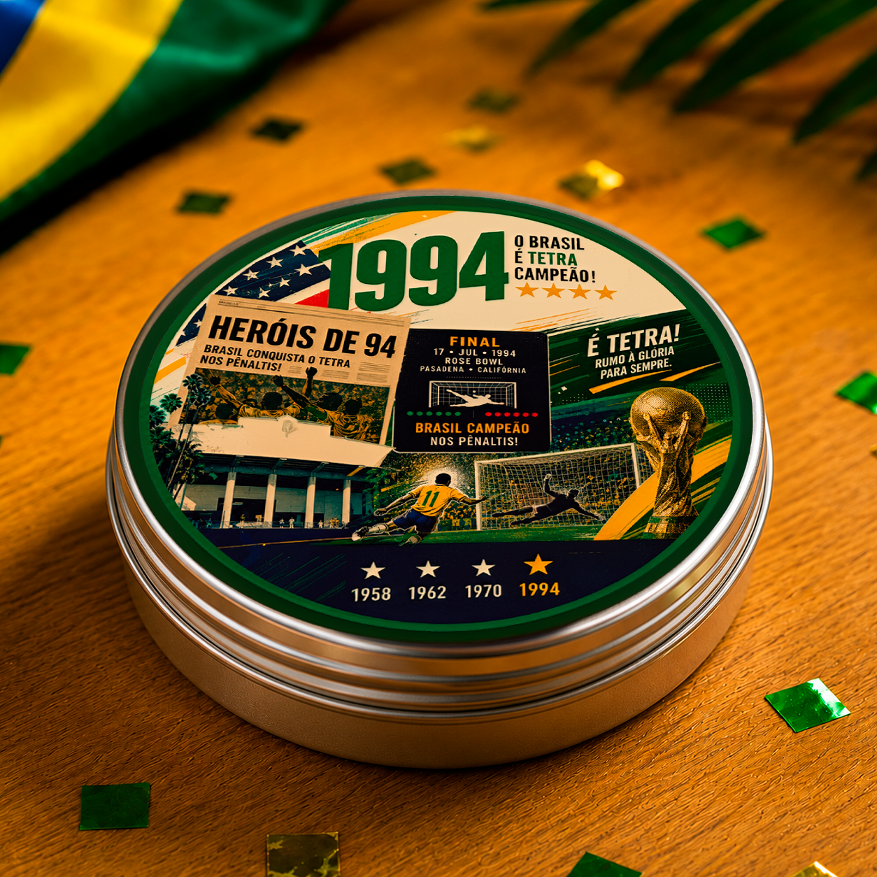 Kit Cookie na Latinha + Sacolinha — Edição Rumo ao Hexa 2026