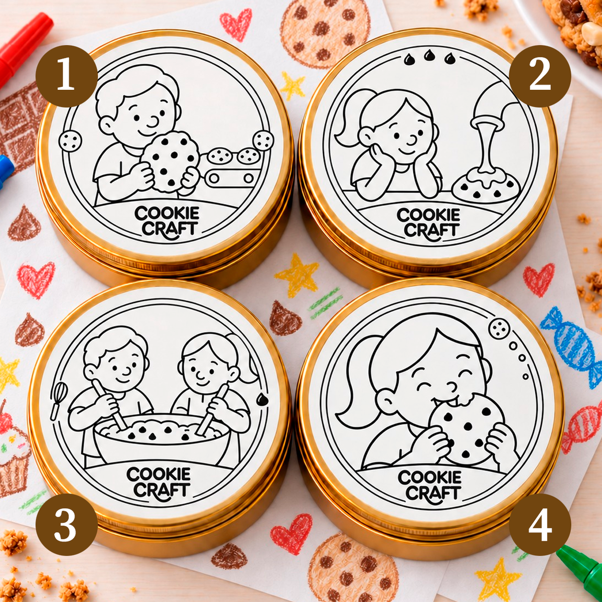 Torta Cookie Meu Pequeno Artista na Lata
