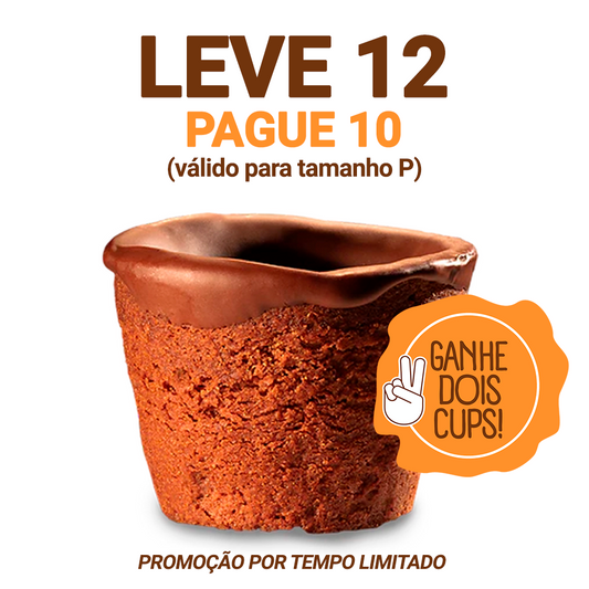 CUP CACAU - LEVE 12 CUPS (P) E PAGUE 10!