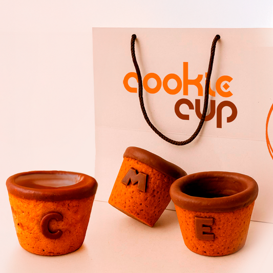 COOKIE CUP SABOR COOKIE COM LETRA PERSONALIZADA - 6 UNIDADES (G)