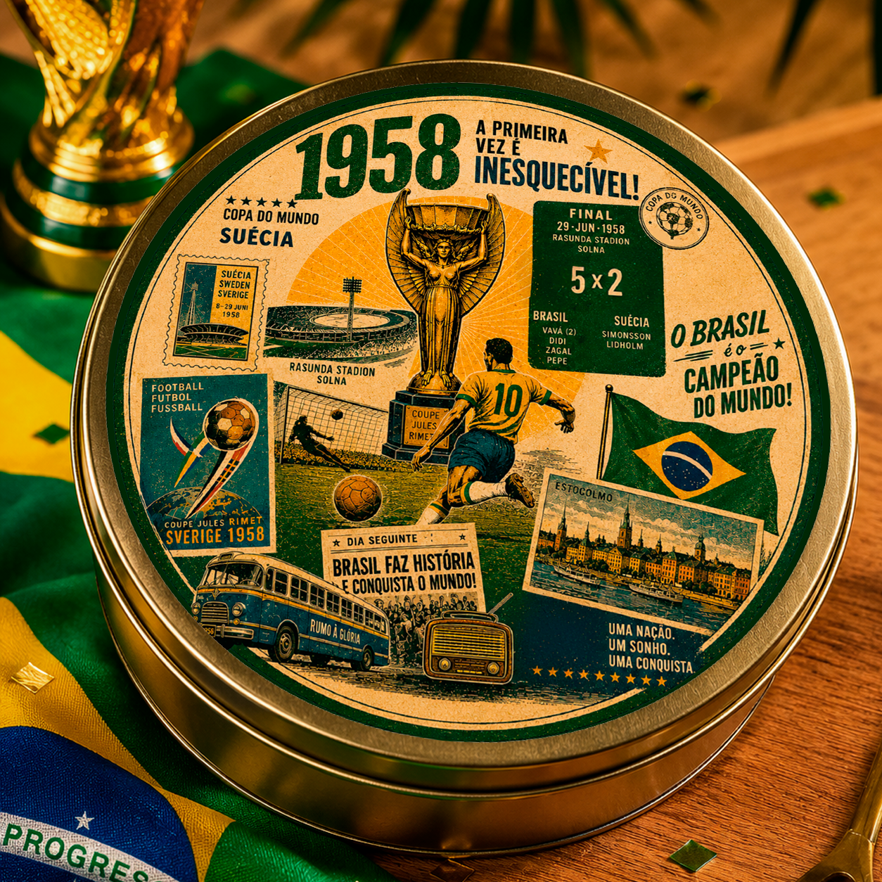 Cookie na Lata - Minha copa favorita (15cm)