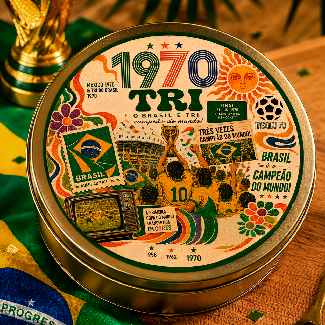 Cookie na Lata - Minha copa favorita (15cm)