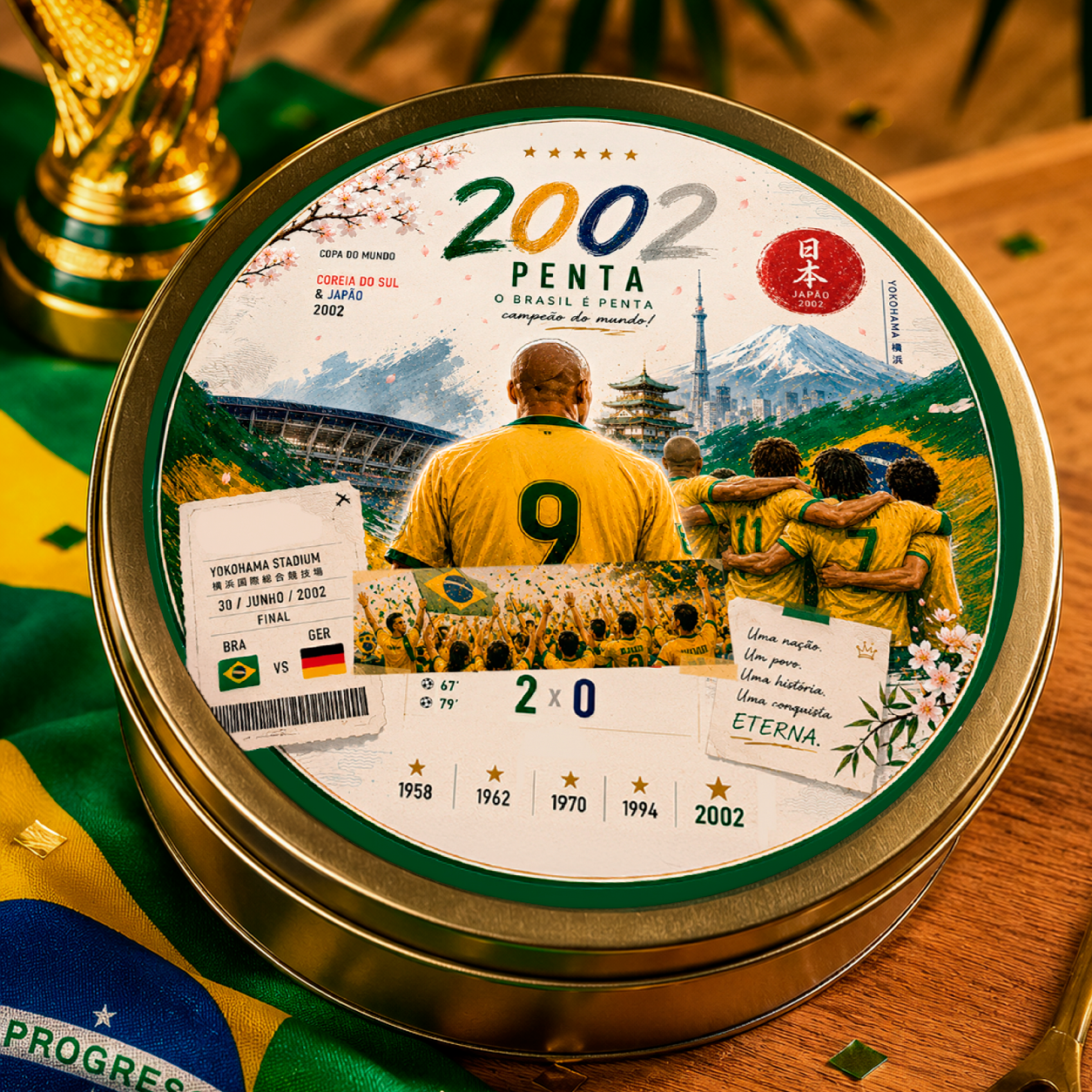 Cookie na Lata - Minha copa favorita (15cm)