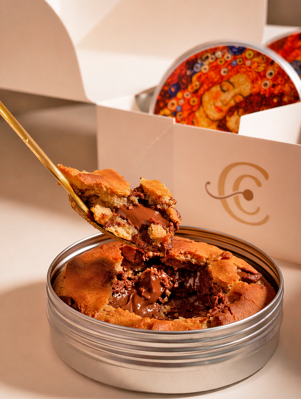 Caixa com 4 Mini Latinhas de Cookie - Dia das Mães