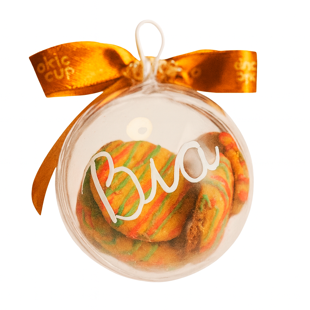 Bola de Natal personalizada com Cookitos Natalinos