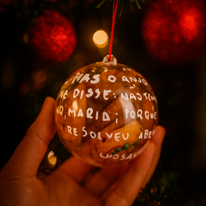 Bola de Natal personalizada com Cookitos Natalinos