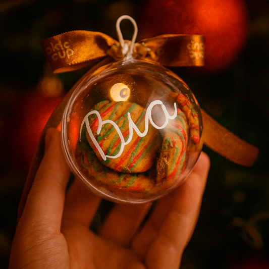 Bola de Natal personalizada com Cookitos Natalinos