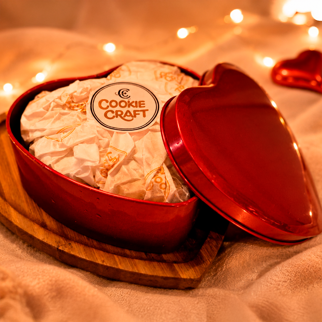 TORTA COOKIE NA LATA CORAÇÃO