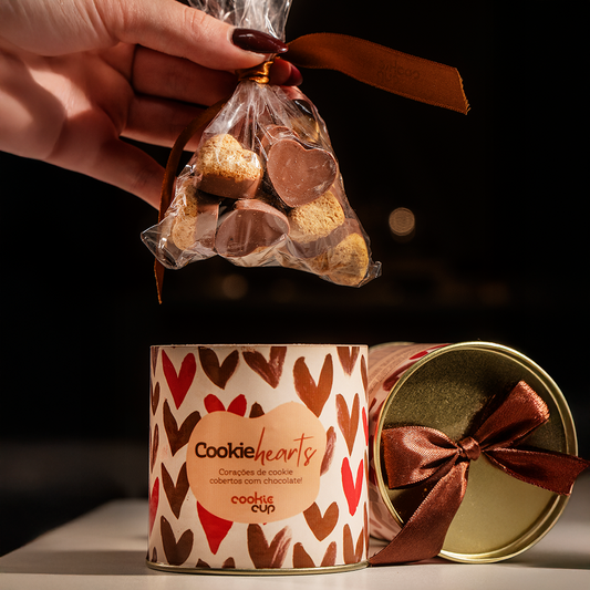 LATINHA COOKIE HEARTS - CHOCOLATE