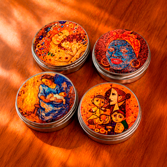 Kit 4 Latinhas de Cookie Coleção Pintores + Sacola